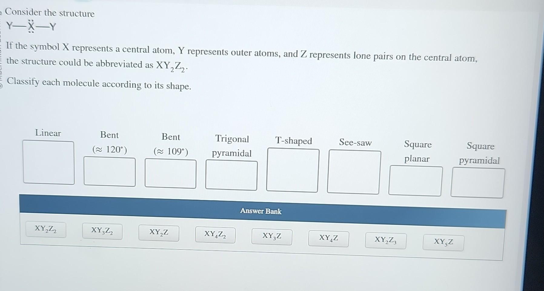 Solved Consider the structure Y−X¨−Y If the symbol X
