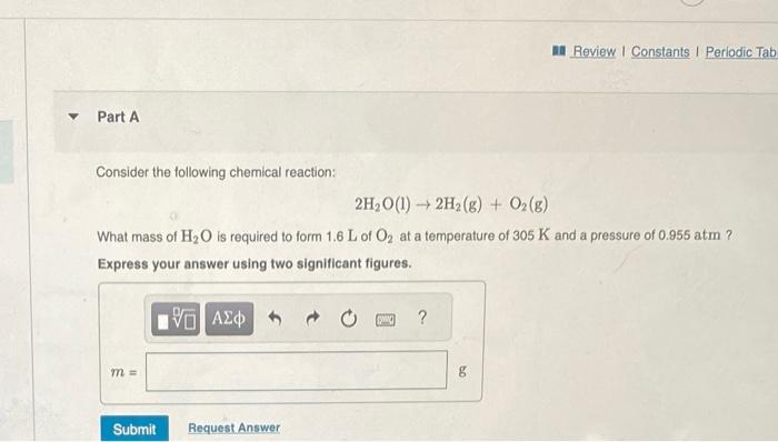 Solved Consider The Following Chemical Reaction: | Chegg.com