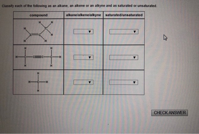 Solved: Classify Each Of The Following As An Alkane, An Al... | Chegg.com