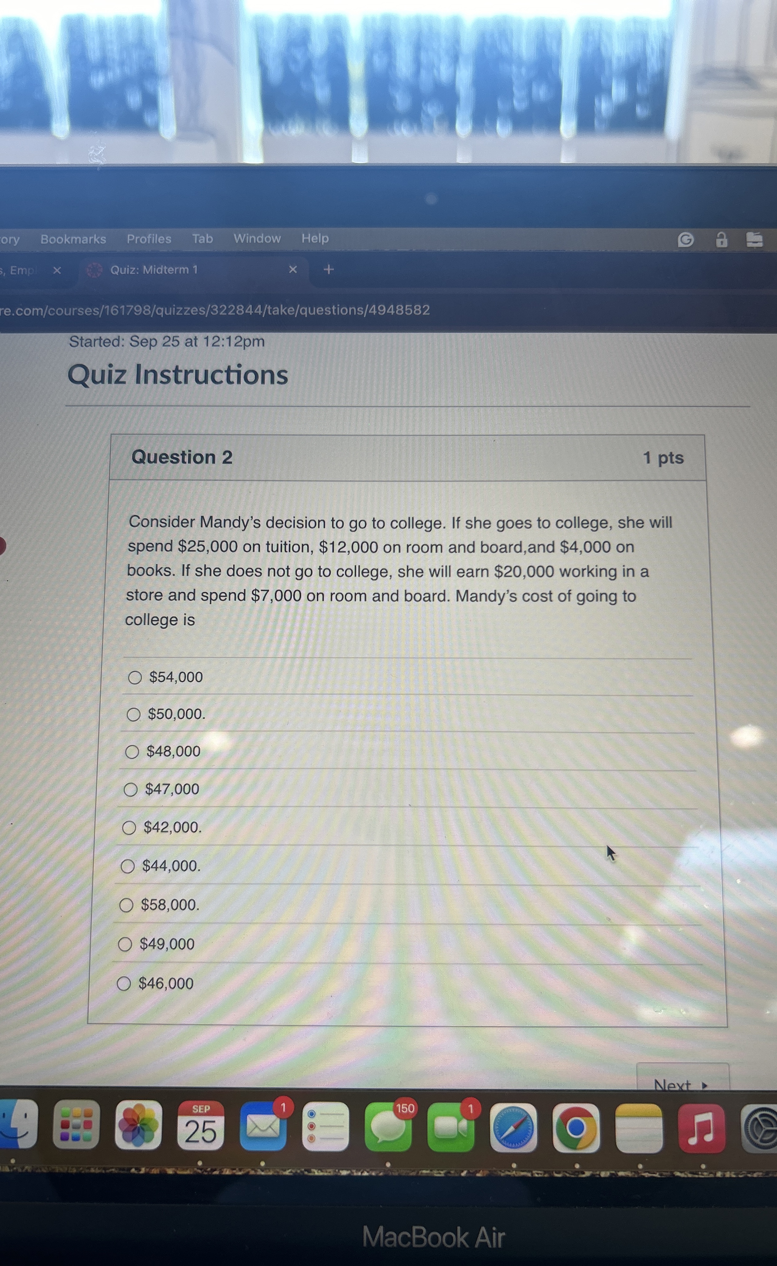 Solved Question 2Consider Mandy's decision to go to college.