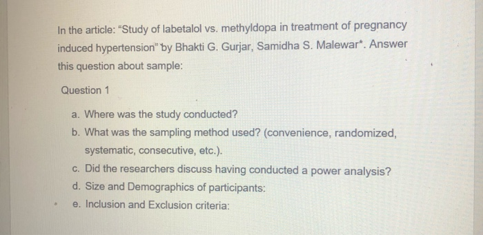 Use of labetalol and methyldopa in pregnancy-induced hypertension