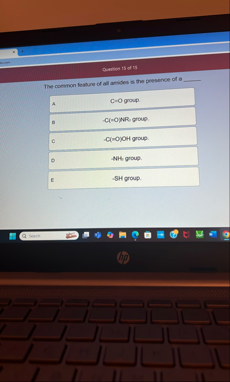 Solved Question 15 ﻿of 15The common feature of all amides is | Chegg.com