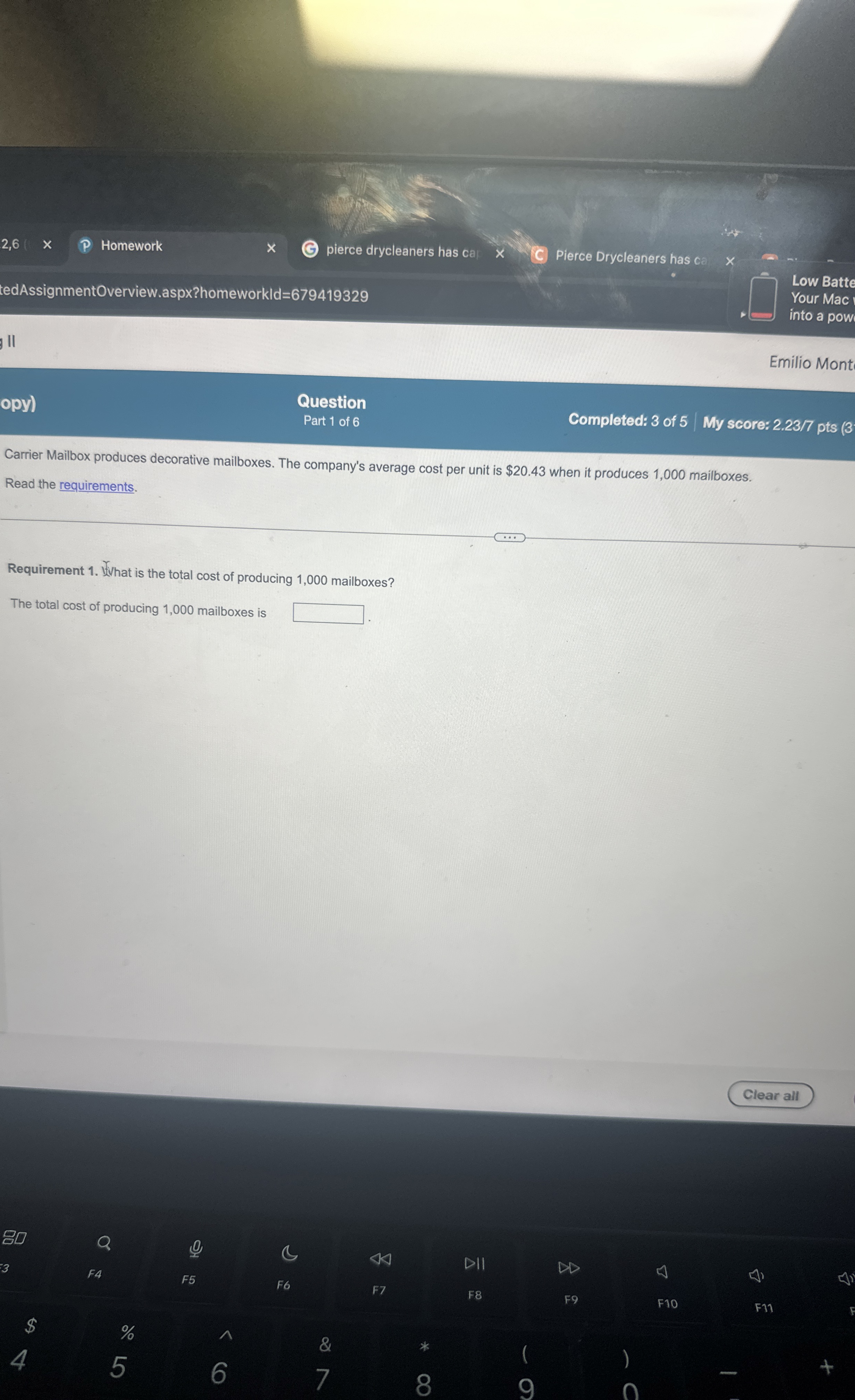 Solved Carrier Mailbox produces decorative mailboxes. The