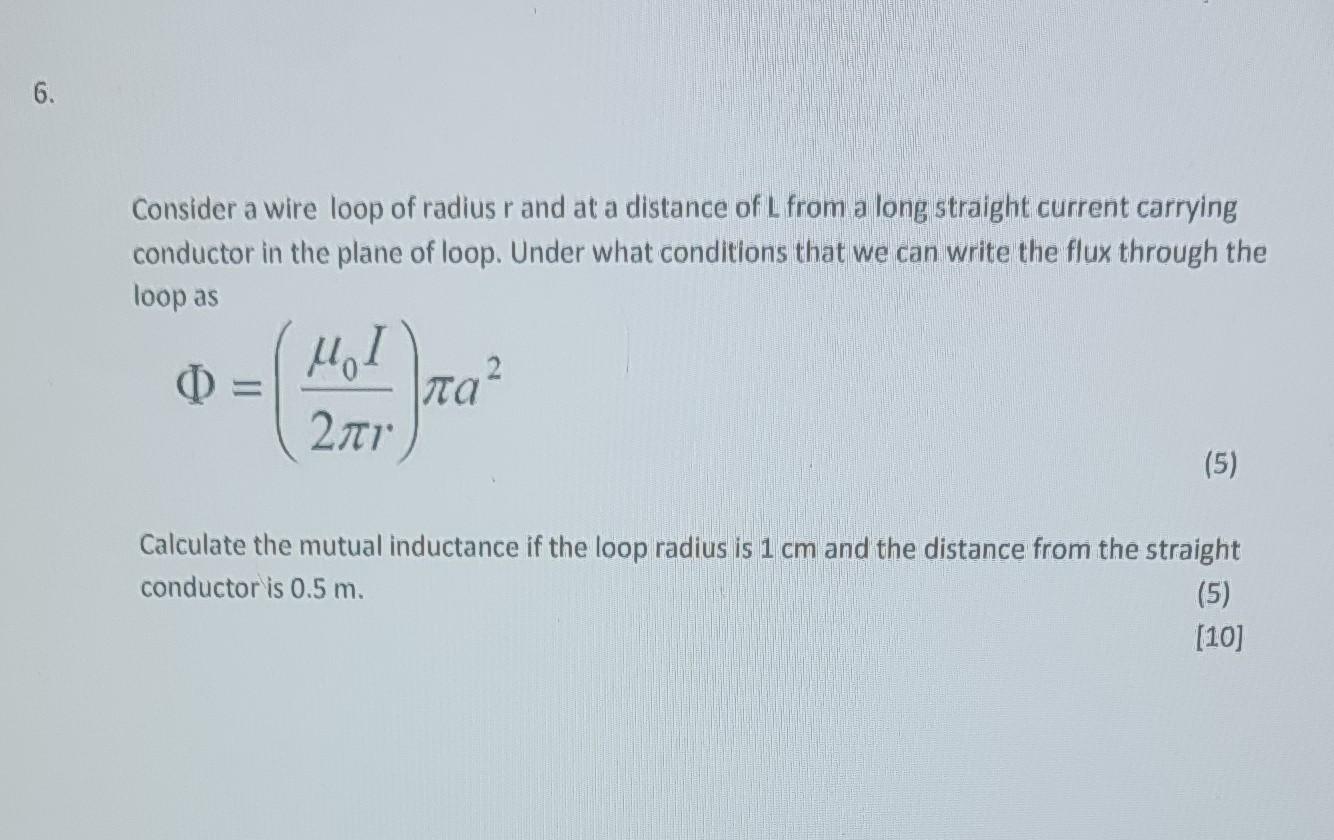 Solved Consider A Wire Loop Of Radius R And At A Distance Of | Chegg.com