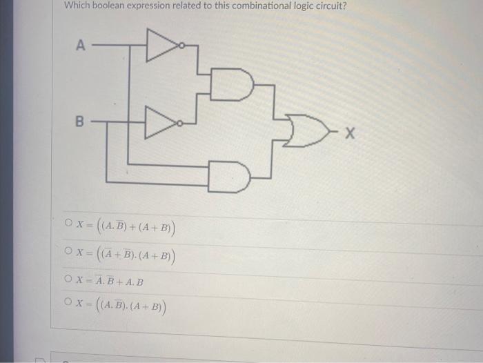 Solved Which boolean expression related to this | Chegg.com