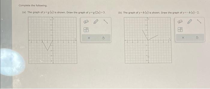 Solved Complete The Following A The Graph Of Y G X Is Chegg