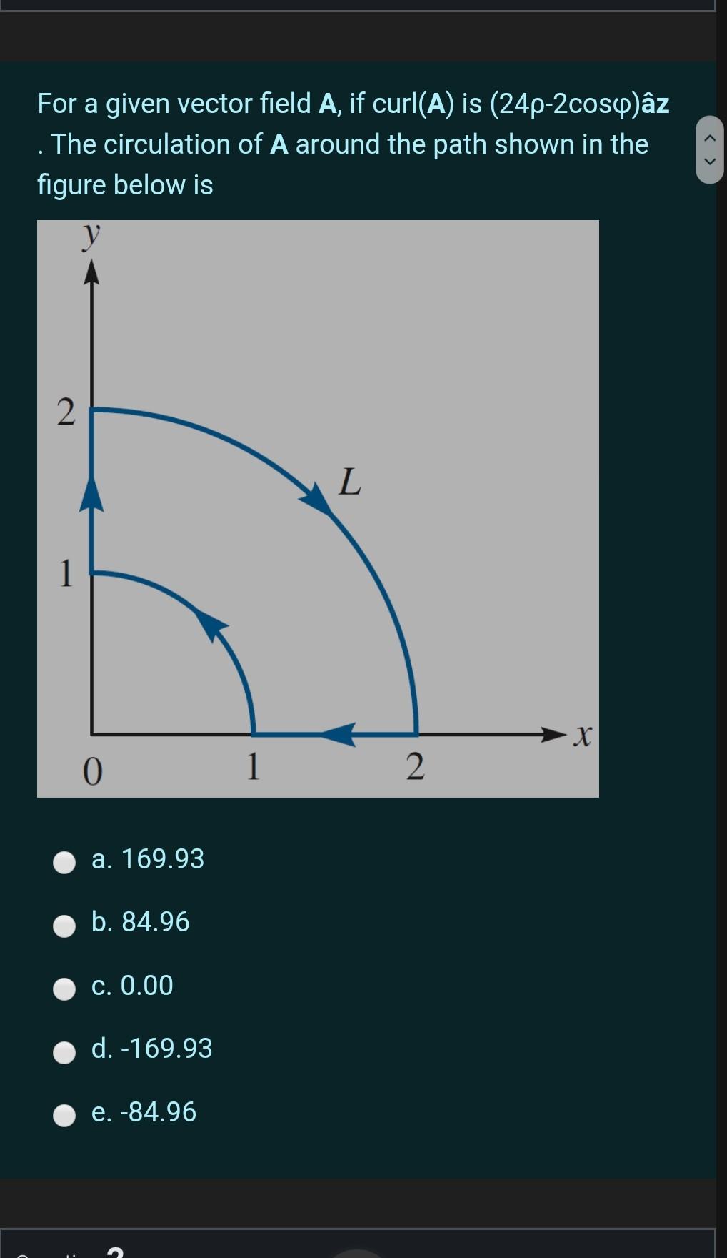 Solved For a given vector field A, if curl(A) is | Chegg.com