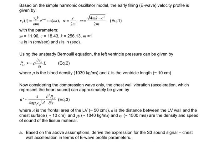 Solved Based On The Simple Harmonic Oscillator Model, The | Chegg.com