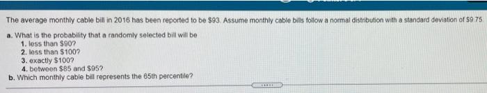 solved-the-average-monthly-cable-bill-in-2016-has-been-chegg