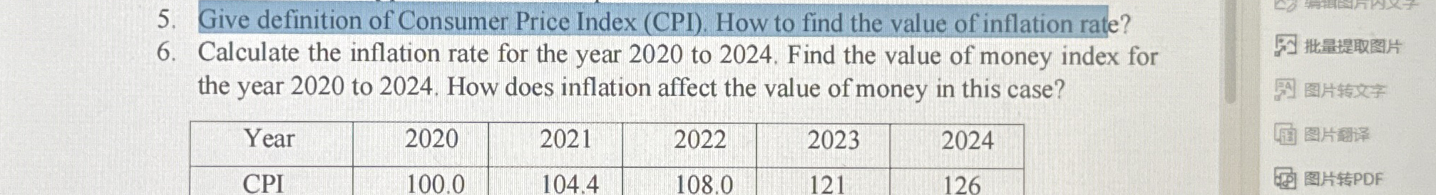 Solved Give Definition Of Consumer Price Index (CPI). ﻿How | Chegg.com