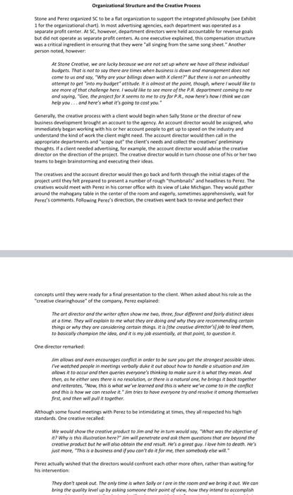 Solved Organizational Structure and the Creative Brocess | Chegg.com