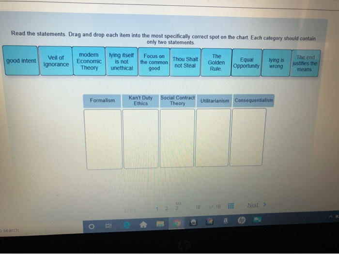 Solved Read The Statements. Drag And Drop Each Item Into The | Chegg.com