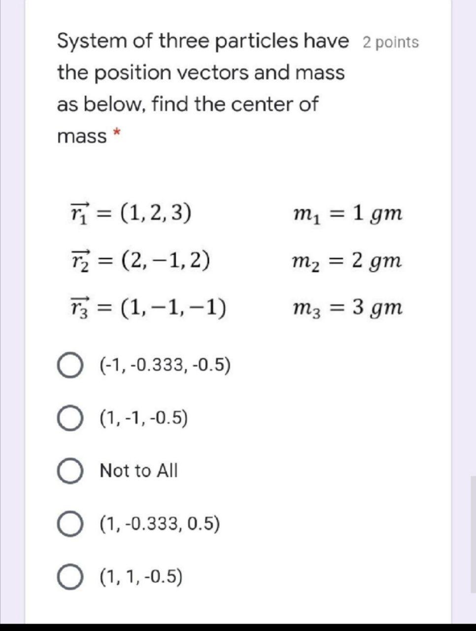 Solved System of three particles have 2 points the position | Chegg.com