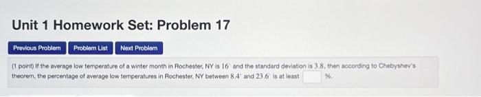 Solved Unit 1 Homework Set: Problem 17 Previous Problem | Chegg.com