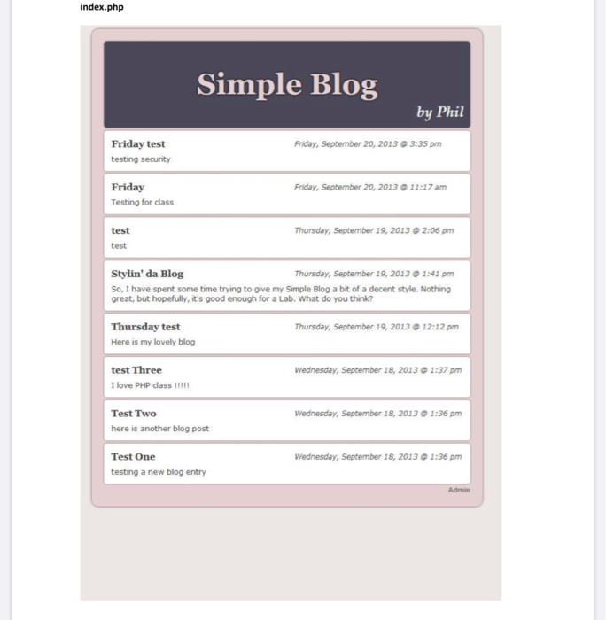 Lab 2: Simple Blog using fopen Overview: Based on the | Chegg.com