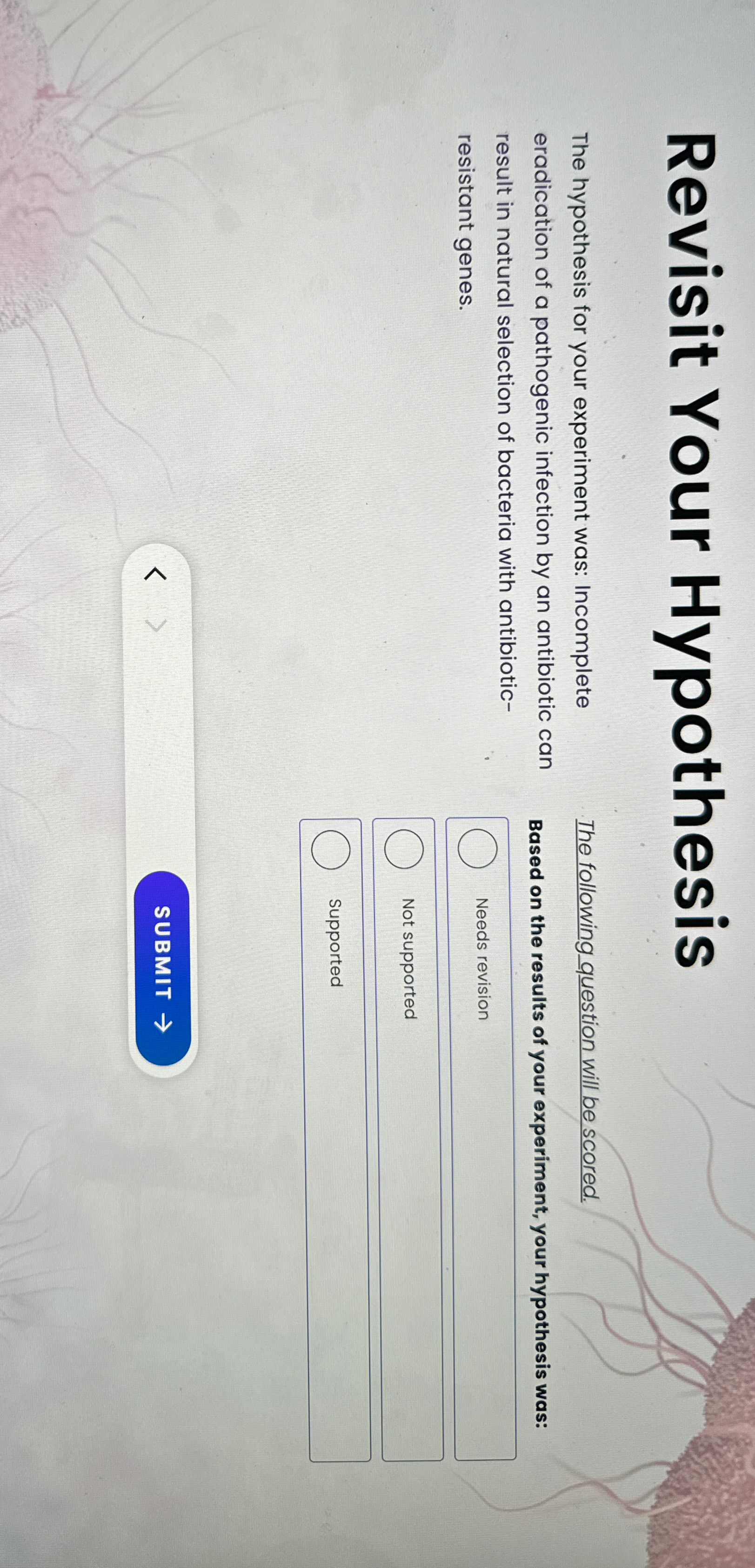 Solved Revisit Your HypothesisThe hypothesis for your | Chegg.com