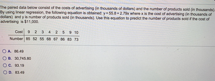 solved-the-paired-data-below-consist-of-the-costs-of-chegg