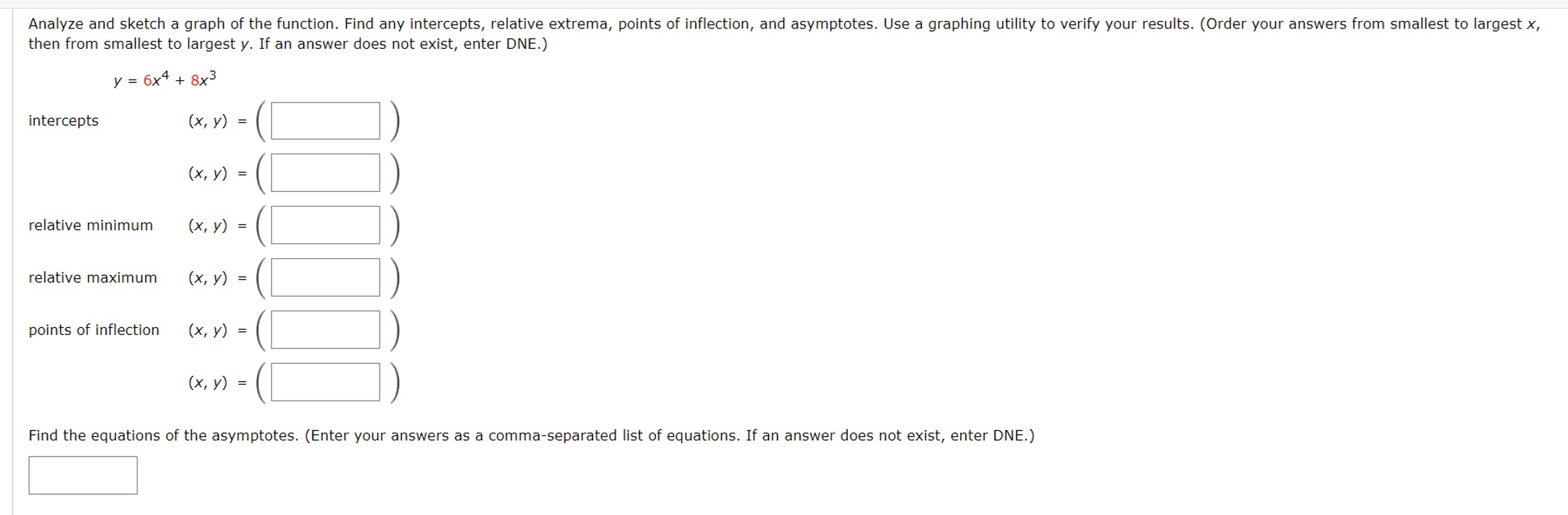 then from smallest to largest y. ﻿If an answer does | Chegg.com