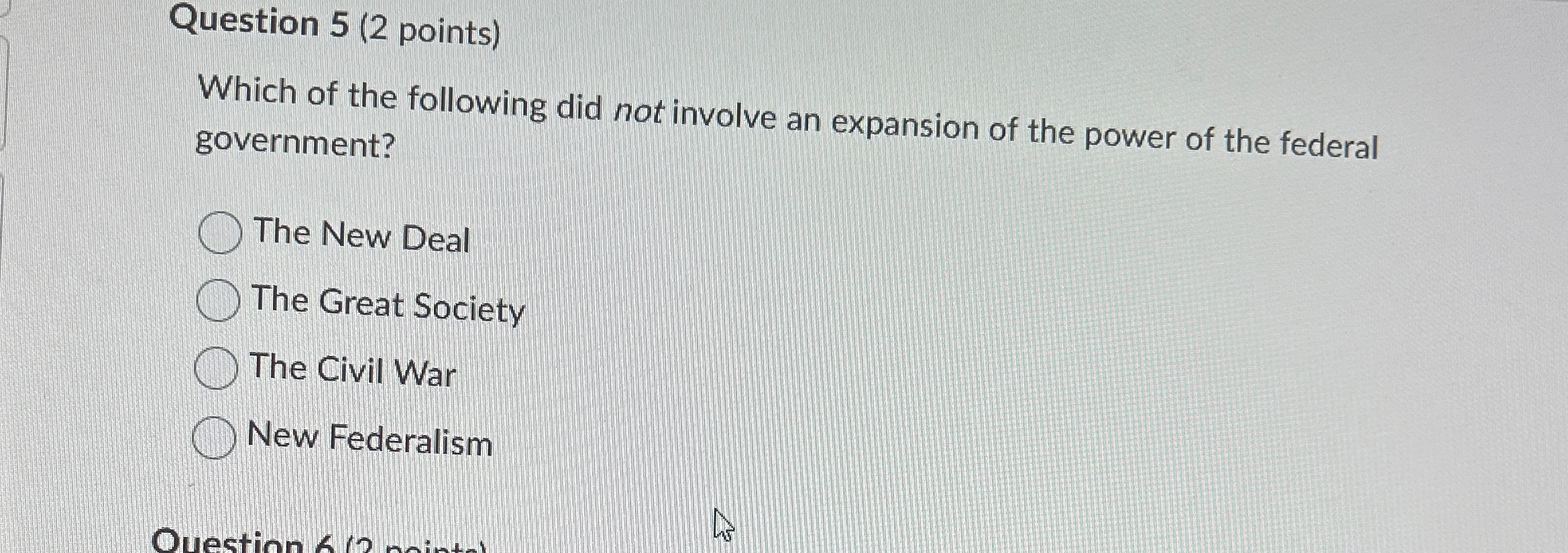 Solved Question 5 (2 ﻿points)Which of the following did not | Chegg.com