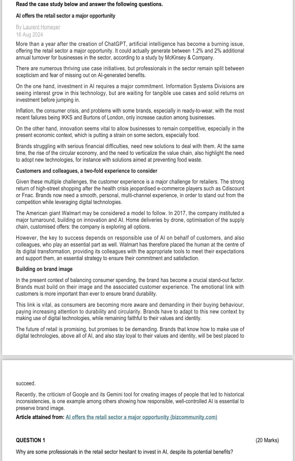 Solved Read the case study below and answer the following | Chegg.com