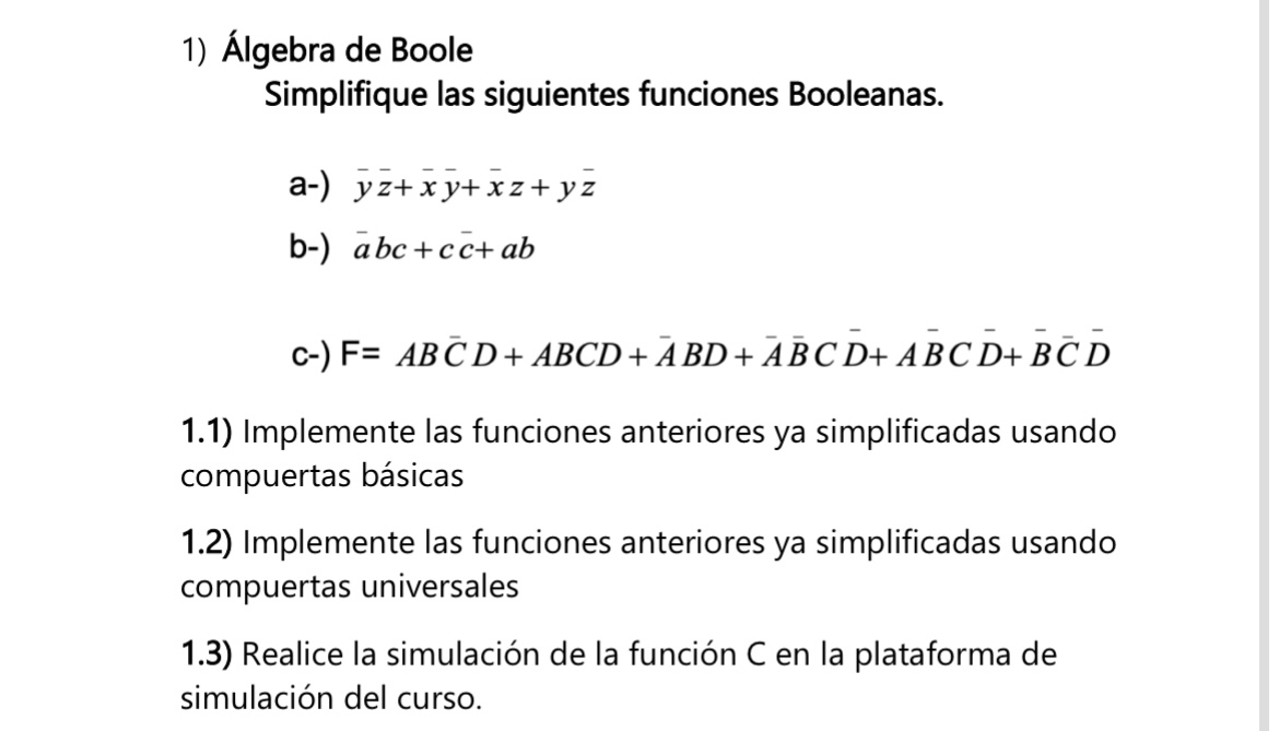 Solved Boolean Algebra Simplify The Following Boolean | Chegg.com