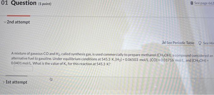Solved 01 Question (1 point) 2nd attempt e See page 662 1st | Chegg.com