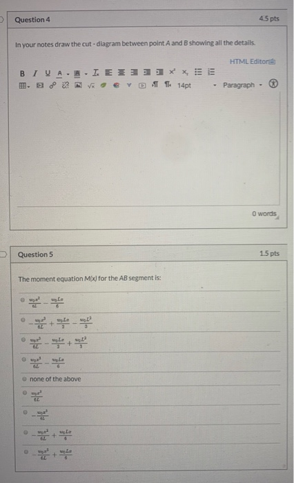 Solved For the beam shown in the figure answer the questions | Chegg.com