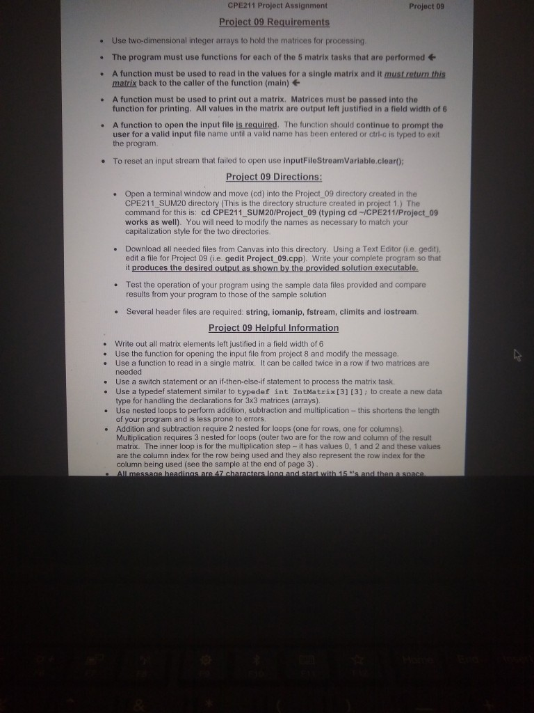 Solved As/Project_09%20(2).pdf + CPE211 Project Assignment | Chegg.com