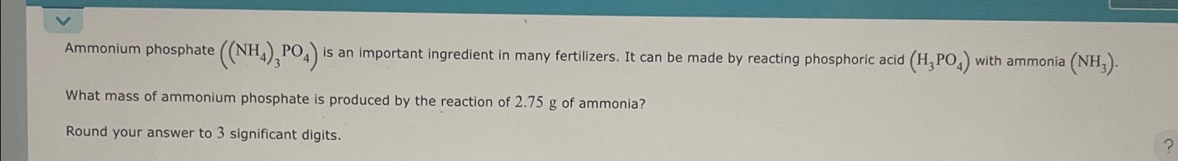 Solved Ammonium phosphate ((NH4)3PO4) ﻿is an important | Chegg.com