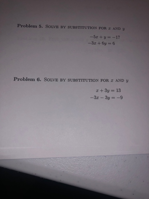 y 5x 3 x y 5 substitution