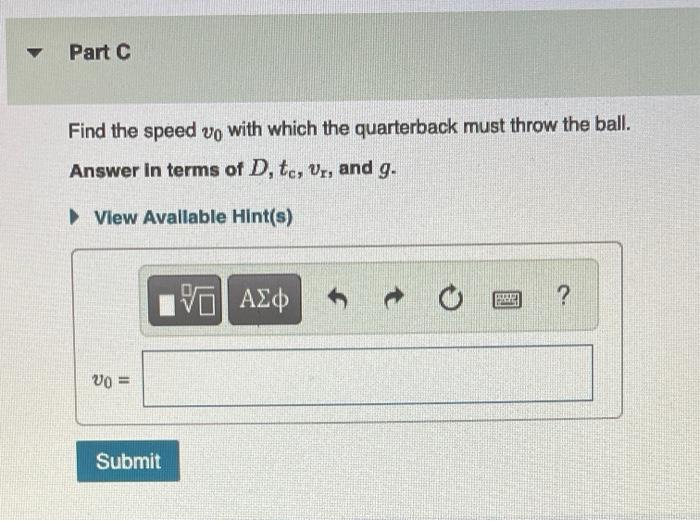Solved A quarterback is set up to throw the football to a