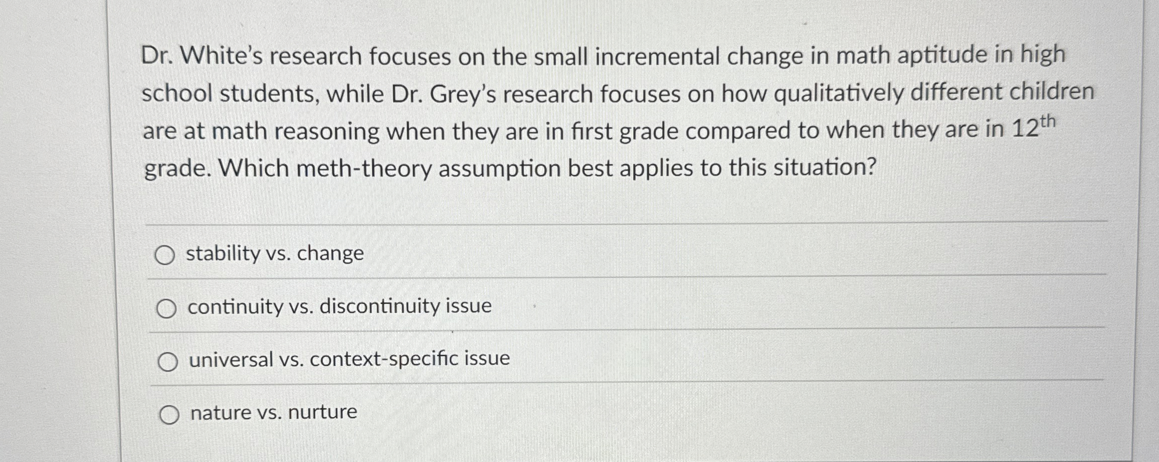 Solved Dr. ﻿White's research focuses on the small