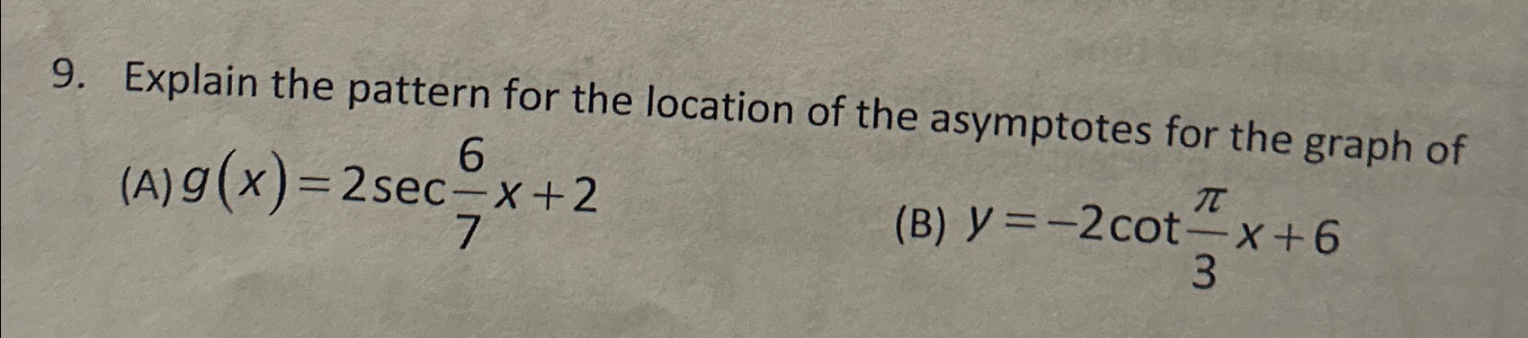 Solved Explain the pattern for the location of the | Chegg.com