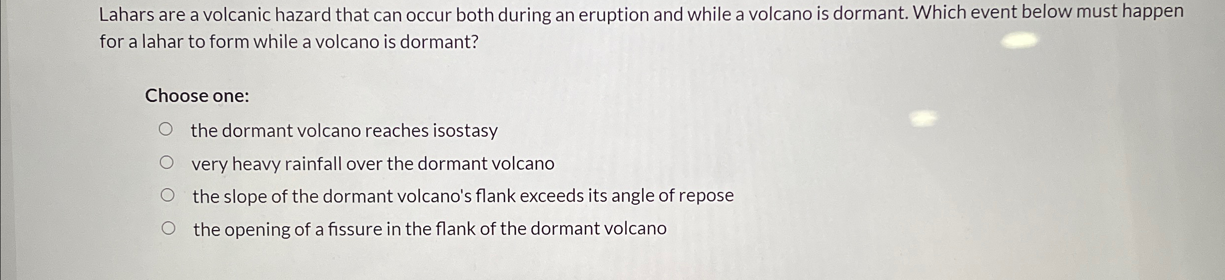 Solved Lahars are a volcanic hazard that can occur both | Chegg.com