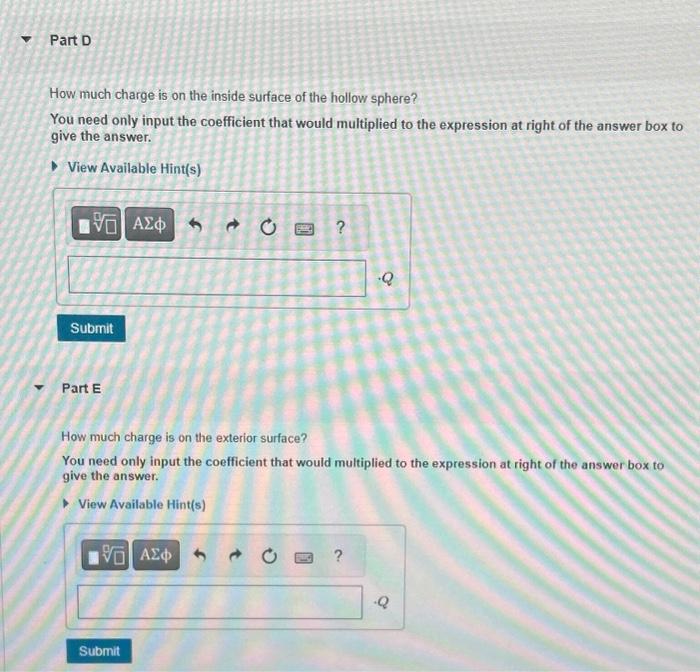 Solved A hollow metal sphere has inner radius a and outer
