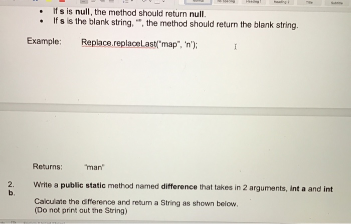 Solved 1. In a class named WordProblems, write a public | Chegg.com