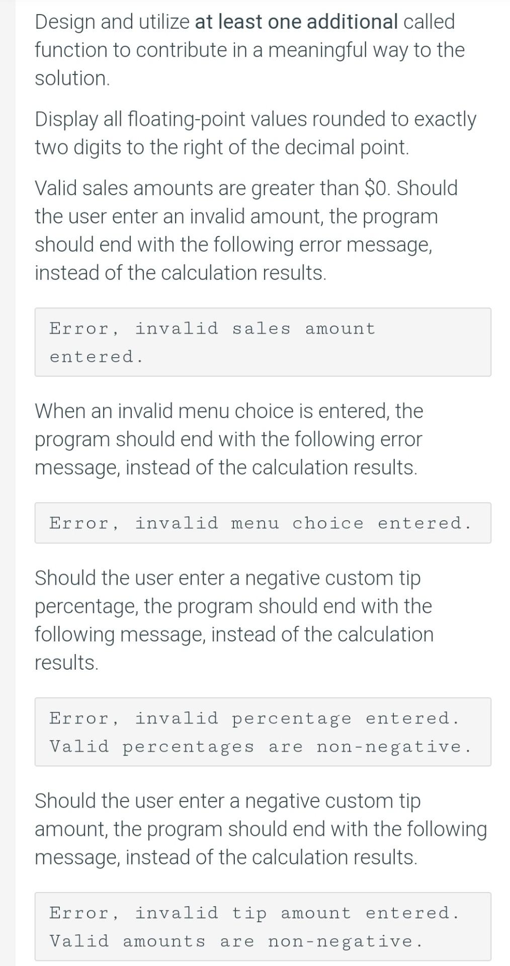Solved Problem Statement For this assignment we will develop | Chegg.com