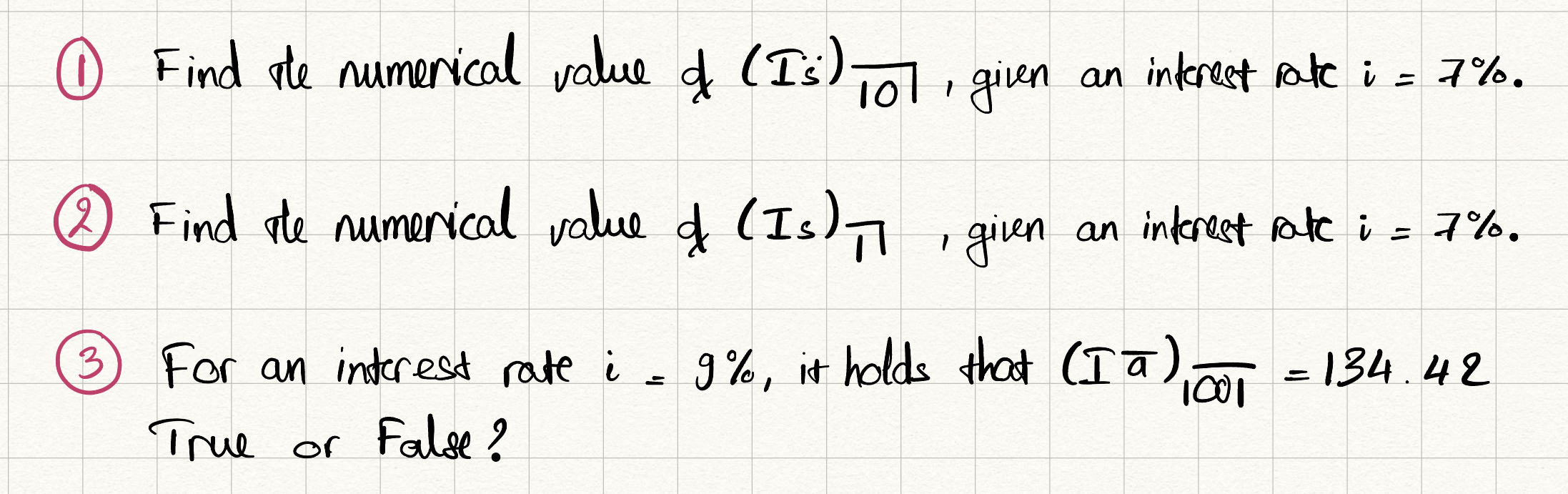 (1) ﻿Find ste numerical value of (Is)?10, ﻿given an | Chegg.com