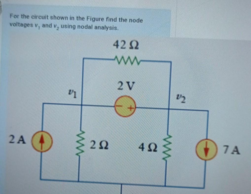 Solved For the circuit shown in the Figure find the node | Chegg.com
