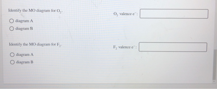 Solved For each of these molecules, identify the proper MO | Chegg.com