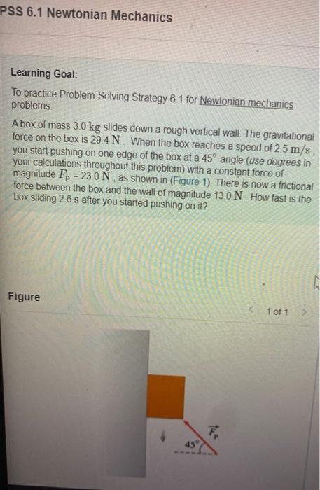 Solved PSS 6.1 Newtonian Mechanics Learning Goal: To | Chegg.com