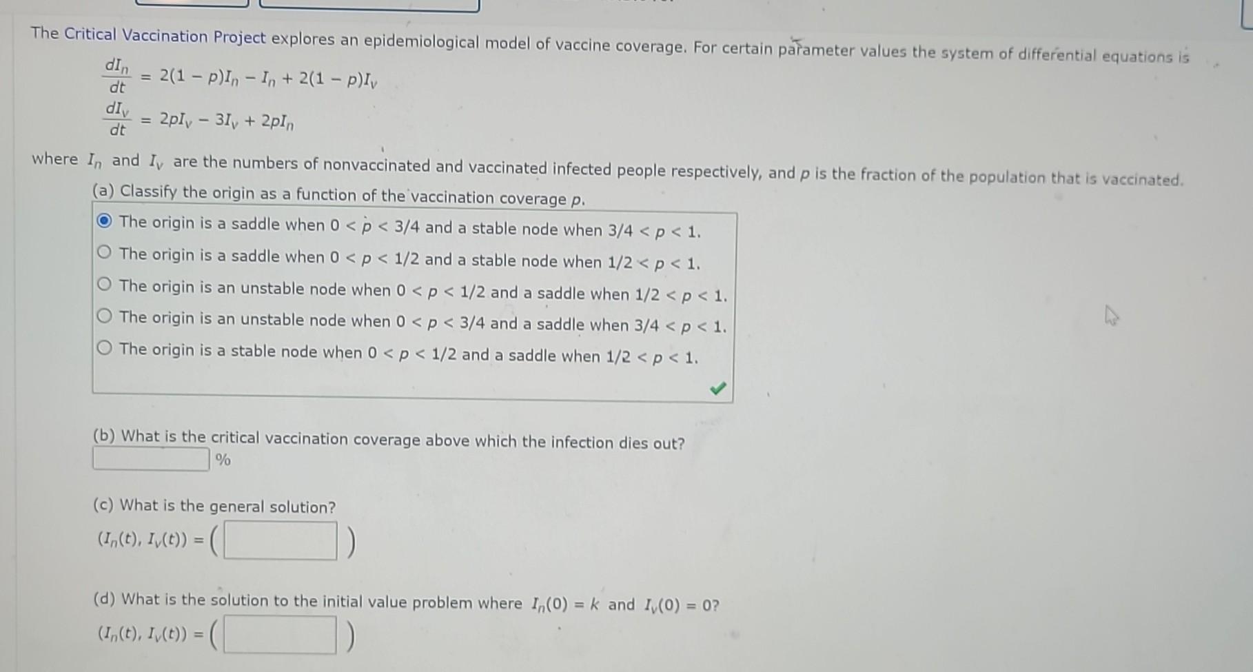 Solved The Critical Vaccination Project explores an | Chegg.com