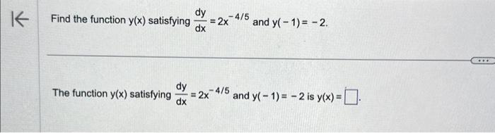 Solved URGENT HELP PLEASE!!!K Find the function y(x) | Chegg.com