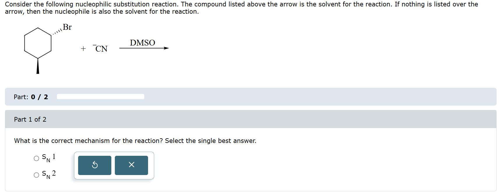 Solved Consider the following nucleophilic substitution | Chegg.com