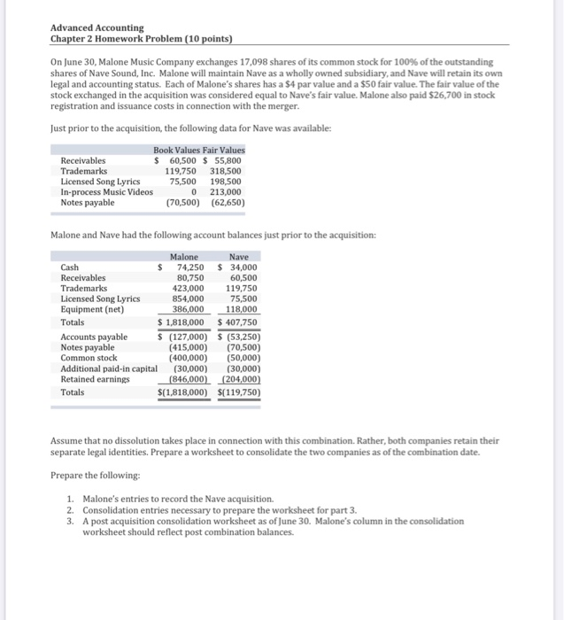 accounting chapter 2 homework answers