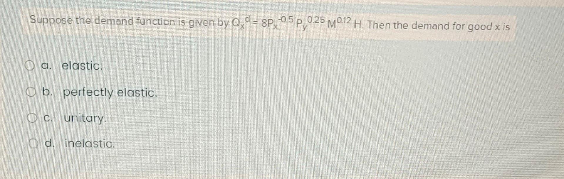 Solved Suppose the demand function is given by | Chegg.com
