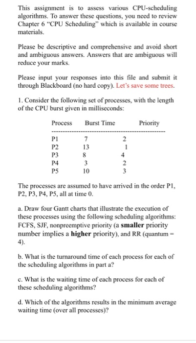 cpu assignment pdf