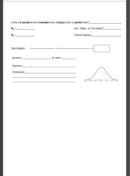 Solved An experiment is performed to determine the effect of | Chegg.com
