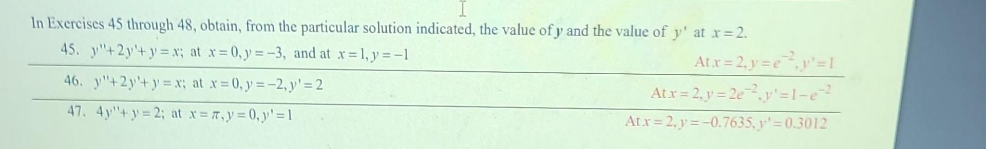 Solved In Exercises 45 through 48 , obtain, from the | Chegg.com