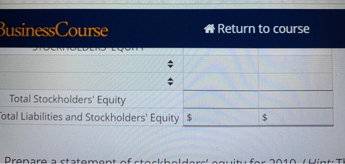 Solved Financial Accounting myBusiness Course Business Chegg com